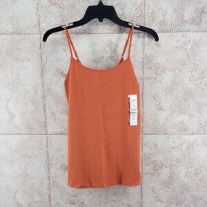 Burnt Orange Spaghetti Strap Camisole Tank Top Undershirt Time & Tru Size S 4/ 6